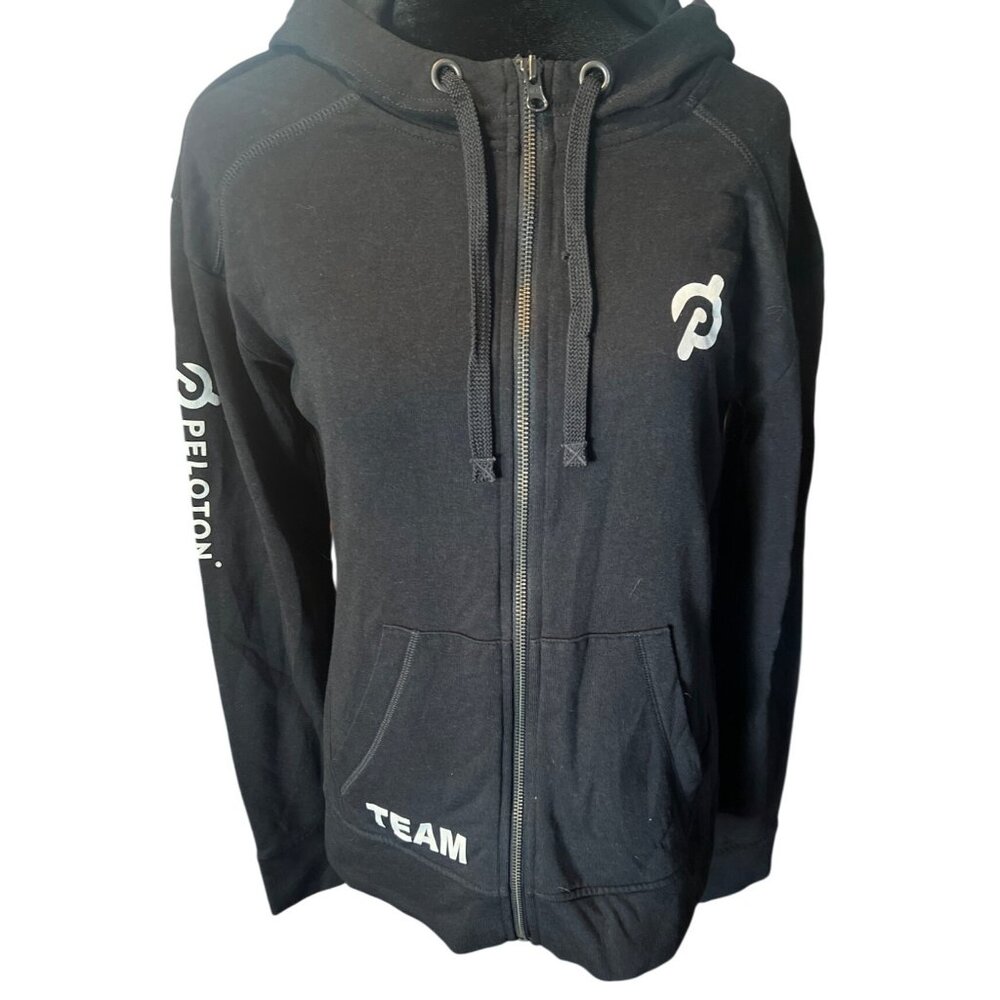 Peloton Sport Tek Team Ladies Full Zip Hoodie Size Small‎ Black